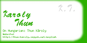 karoly thun business card